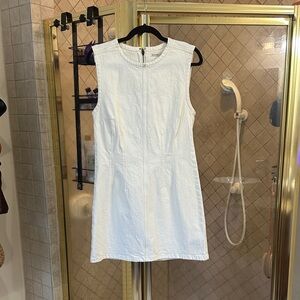 Jean White Sleeveless Dress